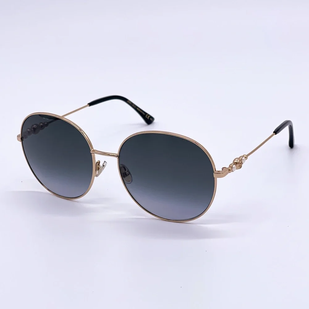 JIMMY CHOO BRAND NEW ROUND OVERSIZED GREY WOMEN SUNGLASSES JIMMY CHOO